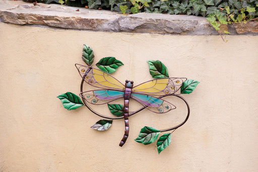 DRAGONFLY GLASS WALL PLAQUE