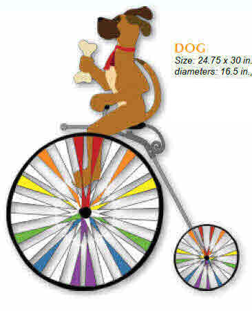 DOG HIGH WHEEL BICYCLE SPINNER