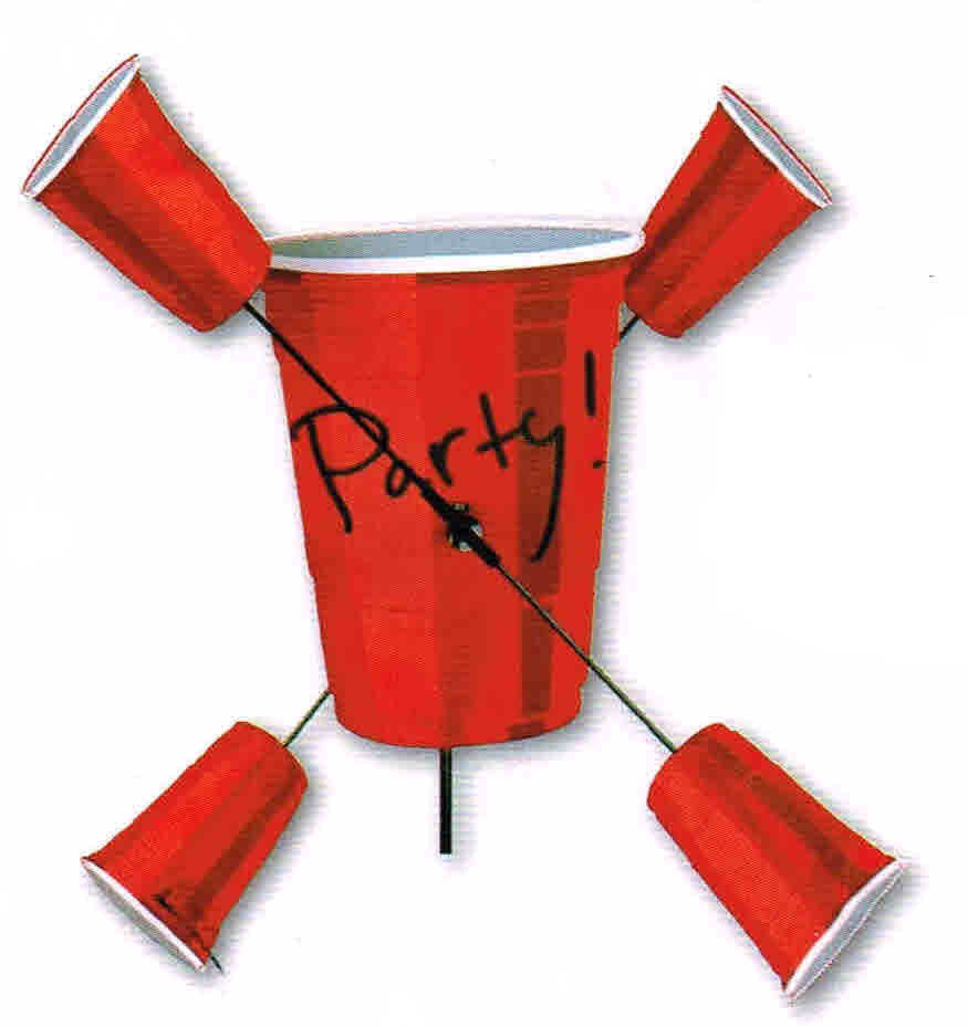 PARTY CUPS WHIRLIGIG SPINNER 15''
