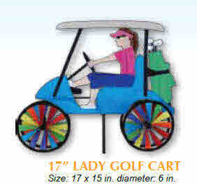 LADY IN GOLF CART 17'' SPINNER