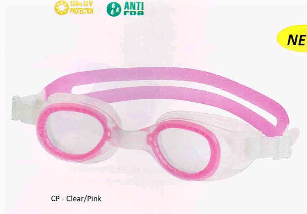 COURSE GOGGLES ADULT FACE CLEAR/PINK LEADER